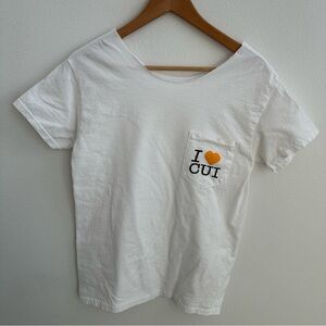 Concordia University Irvine CUI Pocket Tee Off Shoulder